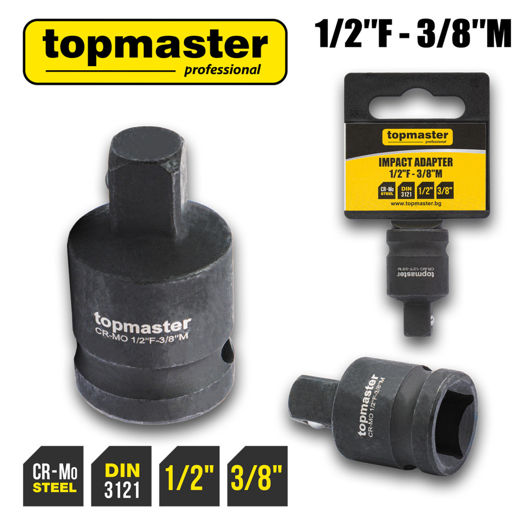 Адаптер ударен 1/2F-3/8M TMP – Top Master Pro – снимка 1
