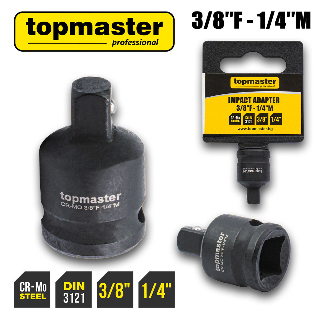 Адаптер ударен 3/8F-1/4M TMP – Top Master Pro – снимка 1