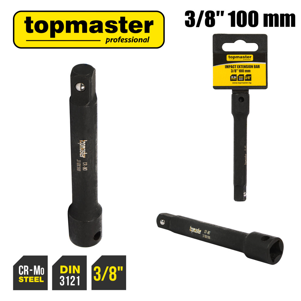 Удължение ударно 3/8" х 100 mm TMP – Top Master Pro – снимка 1