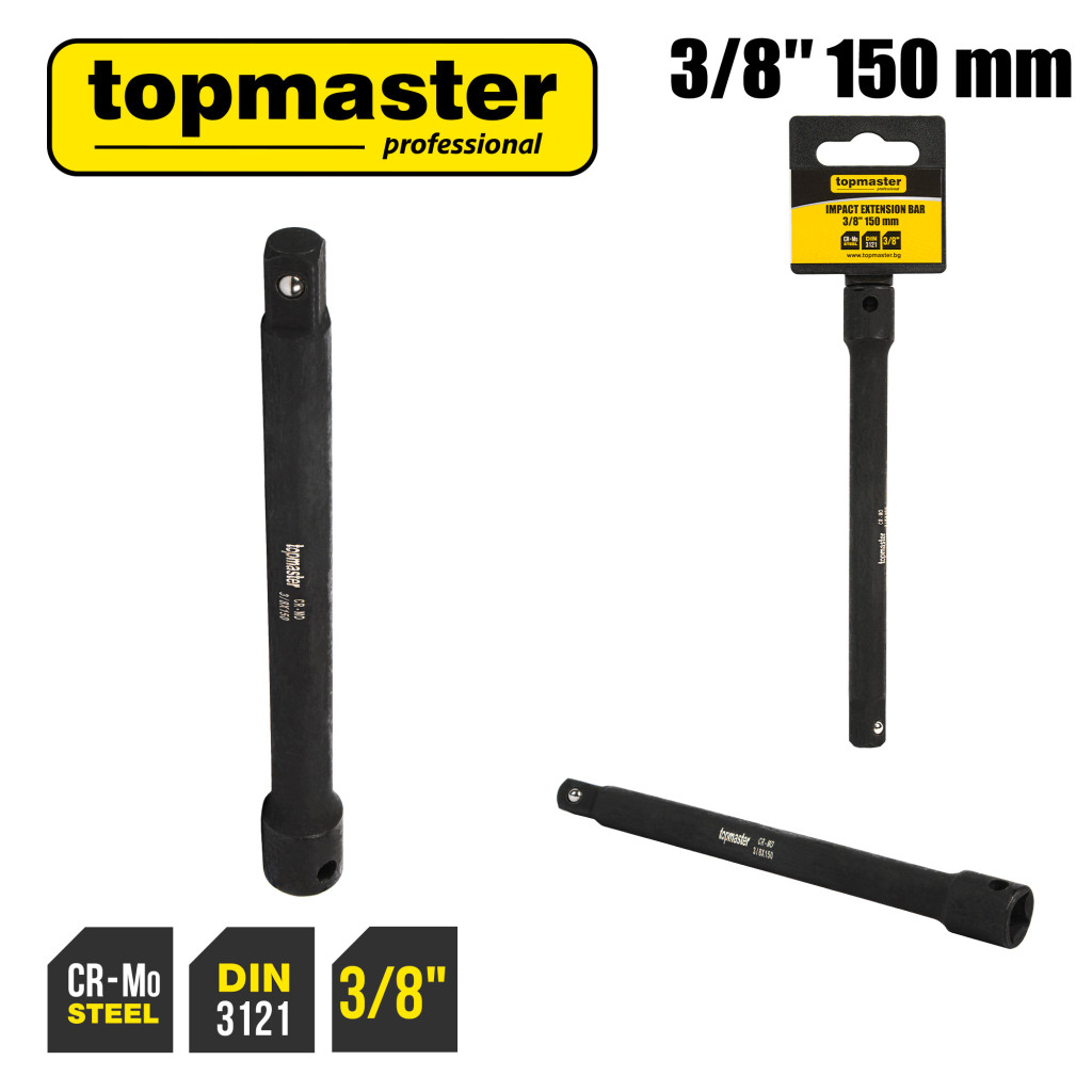 Удължение ударно 3/8" х 150 mm TMP – Top Master Pro – снимка 1
