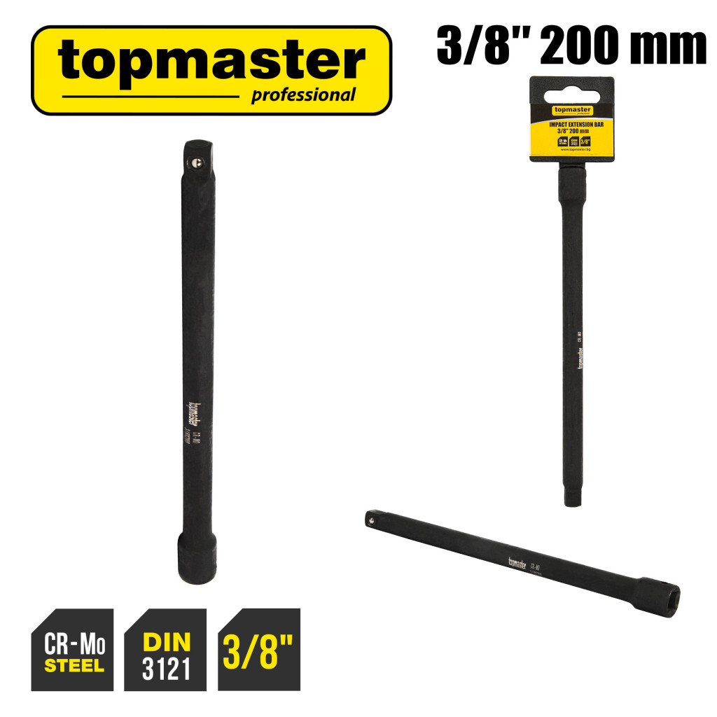 Удължение ударно 3/8" х 200 mm TMP – Top Master Pro – снимка 1