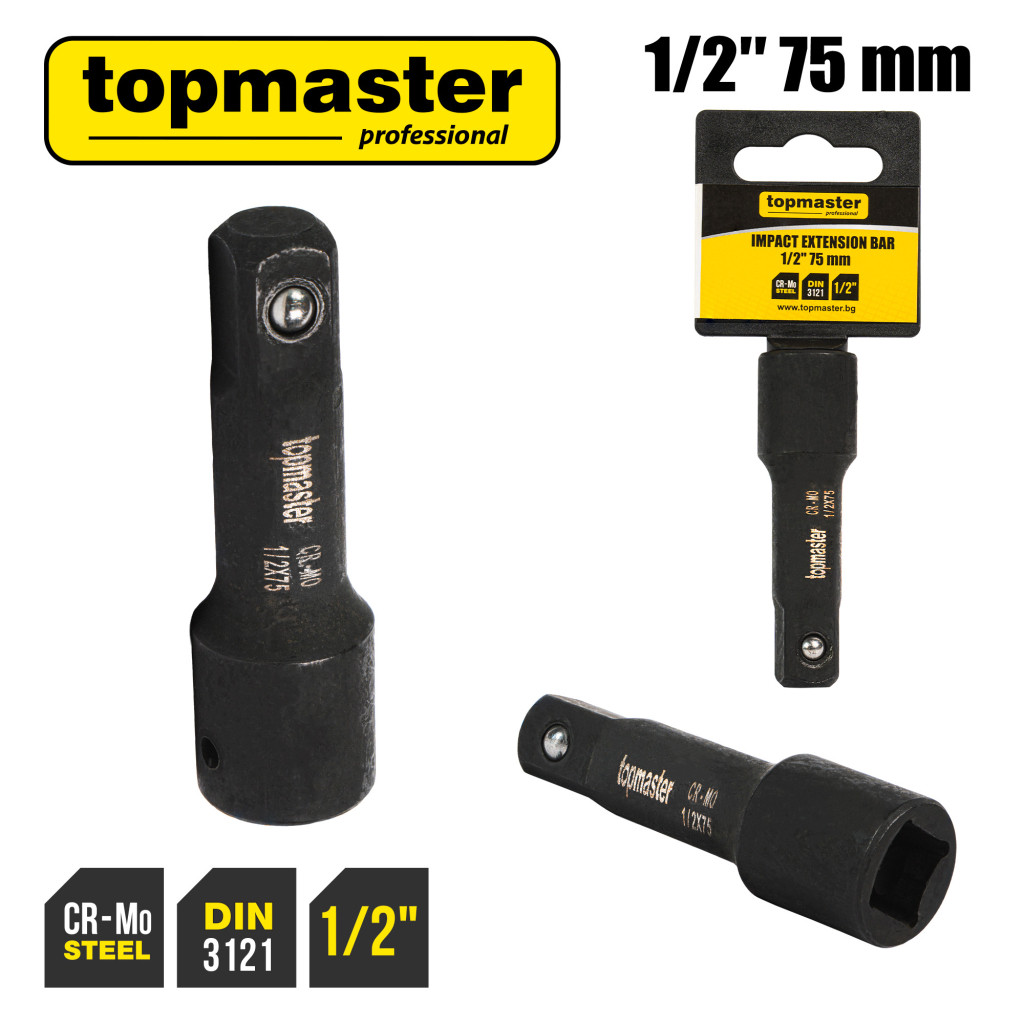 Удължение ударно 1/2" х 75 mm TMP – Top Master Pro – снимка 1