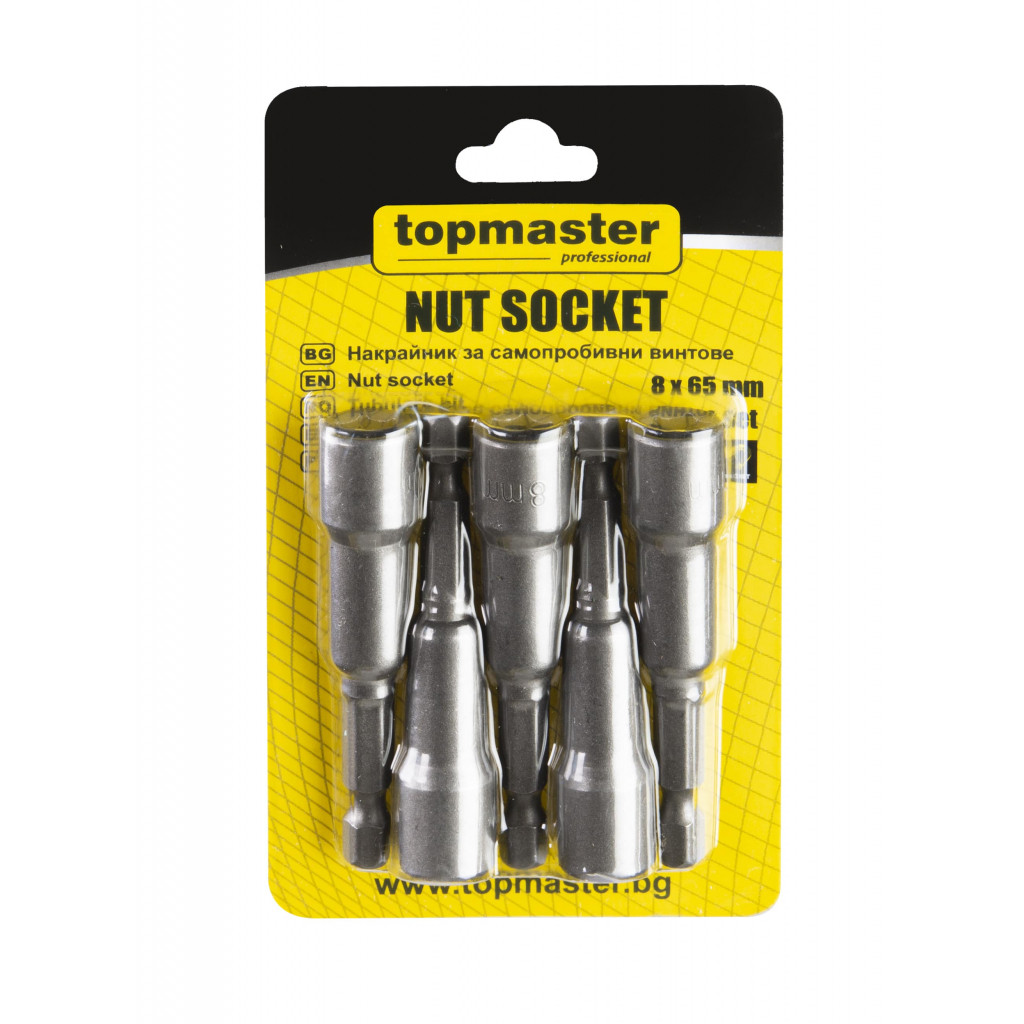 Накрайници за самопр. винтове 8x65мм к-т 5бр Topmaster Professional (10/100) – Top Master Pro – снимка 1