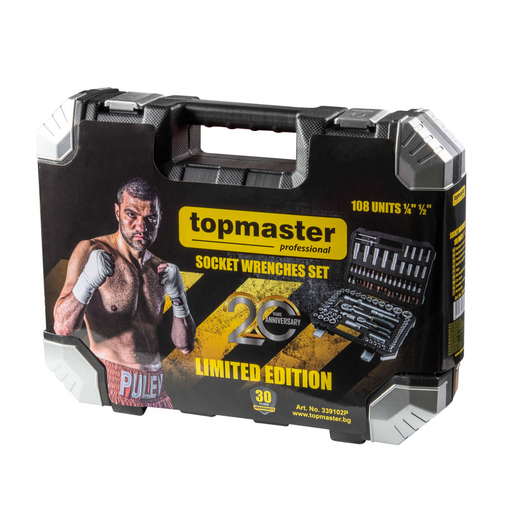 Комплект инструменти LIMITED EDITION 108 части 1/4"&1/2" Topmaster Professional – Top Master Pro – снимка 1