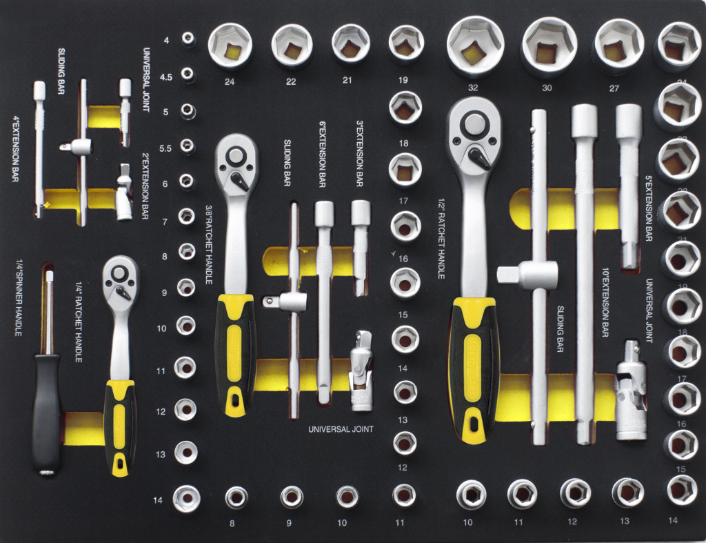 Трей тресчотка с накрайници 61 чaсти Topmaster Professional – Top Master Pro – снимка 1