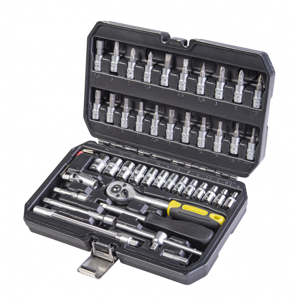 К-кт инструменти 46 части 1/4" CR-V първо поколение Topmaster Professional – Top Master Pro – снимка 1