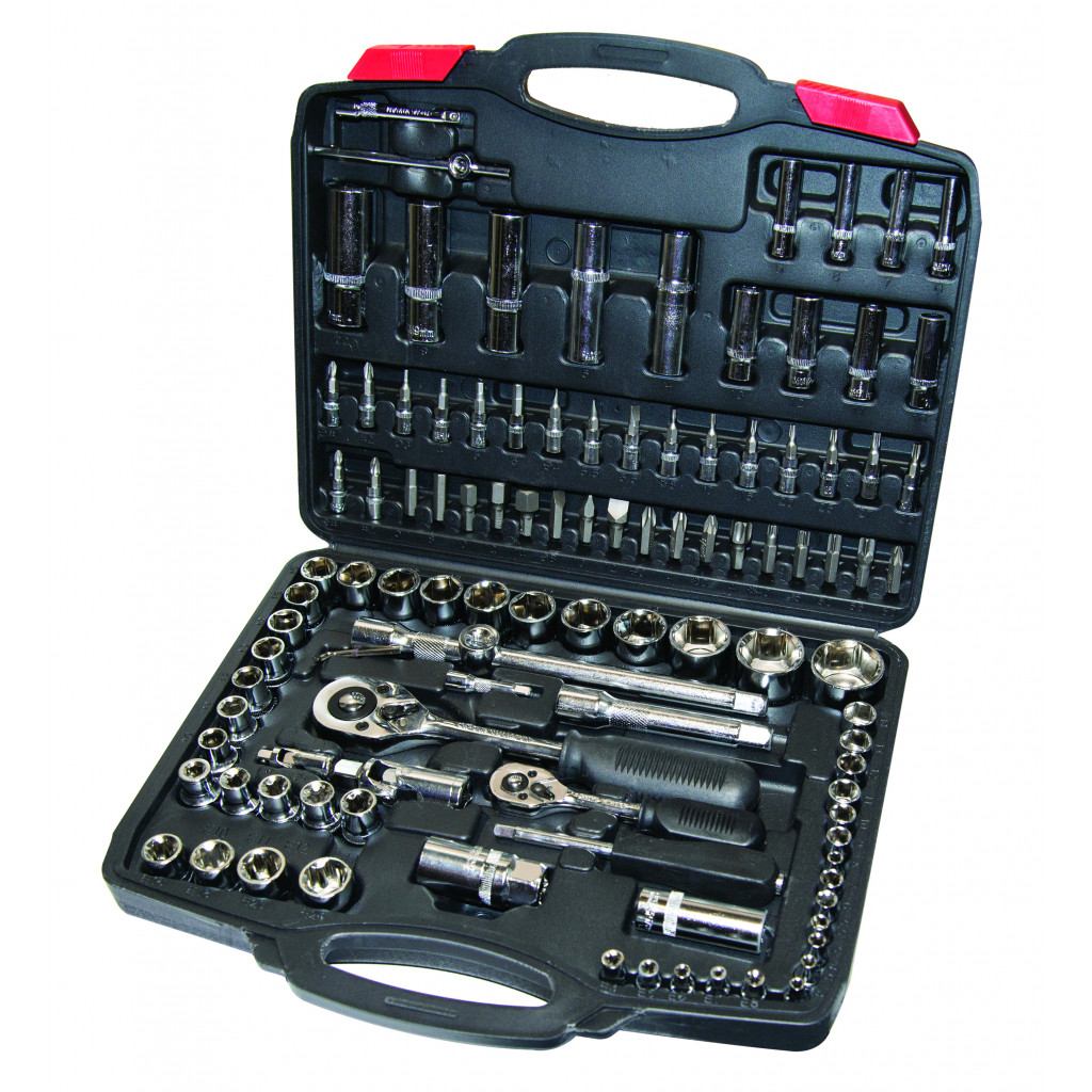 К-кт инструменти 108 части 1/4" & 1/2" Basic Skillco – Basic – снимка 1