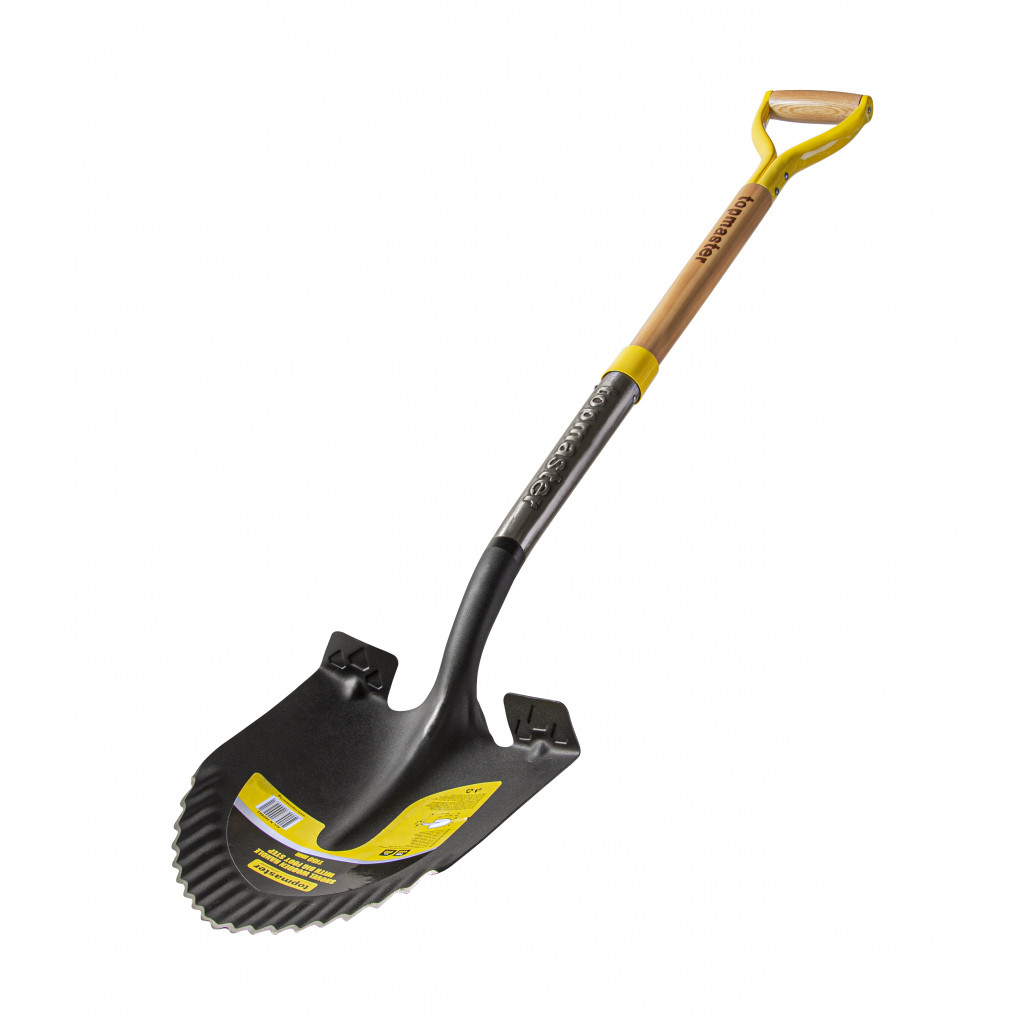 Лопата кръгла с педал и дървена дръжка 1150mm Topmaster Professional – Top Master Pro – снимка 1