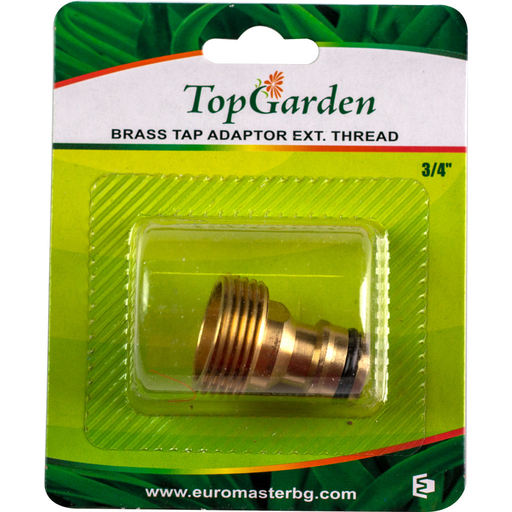 Адаптер 3/4" за кран външна резба месингов TG GADGET – Top Garden – снимка 1