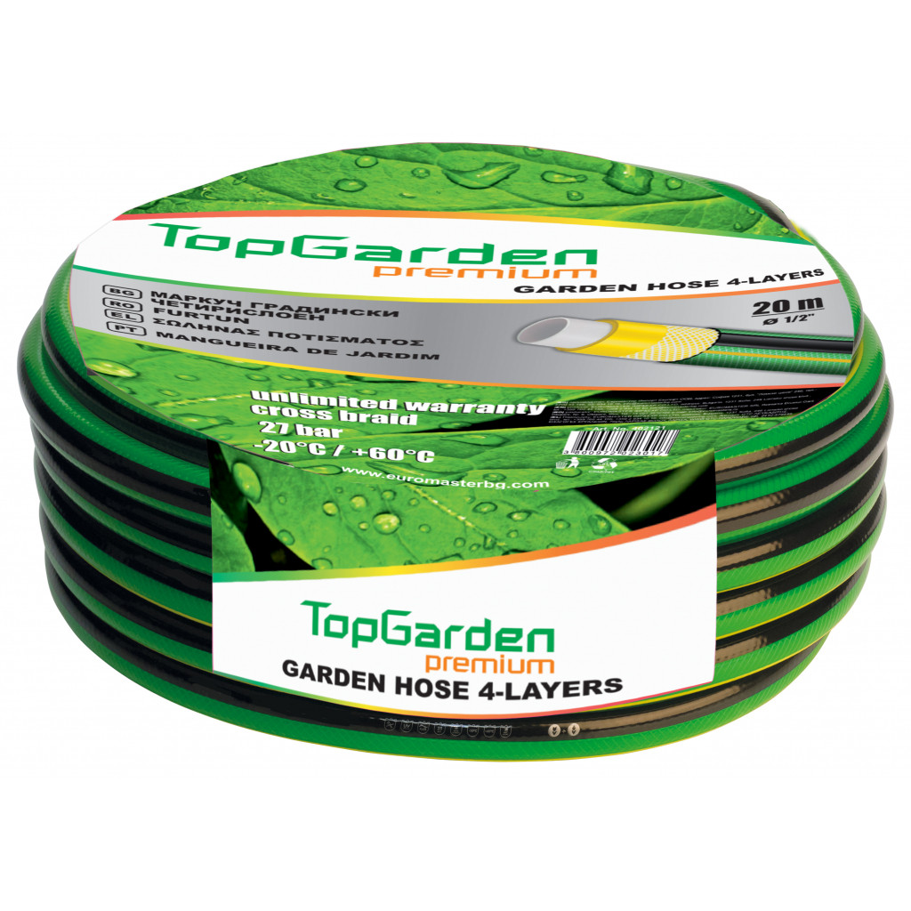 Маркуч градински четирислоен 1/2" 20m TGP GADGET – Top Garden – снимка 1