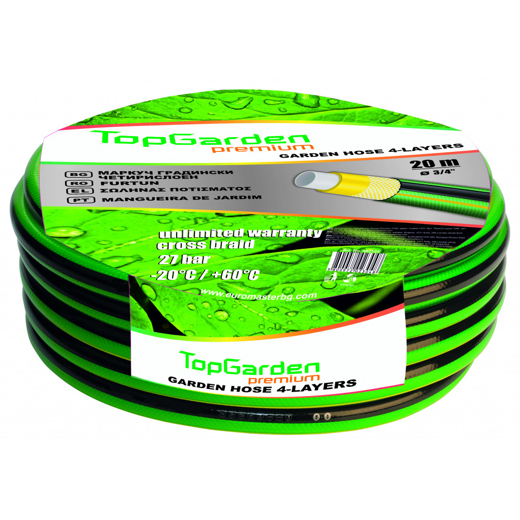 Маркуч градински четирислоен 3/4" 30m TGP GADGET – Top Garden – снимка 1