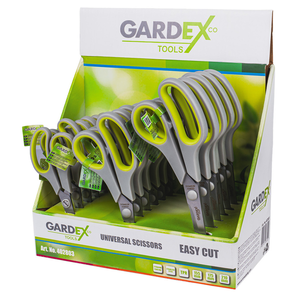 Универсални ножици 18х в дисплей бокс EASY CUT GX – Gardex – снимка 1