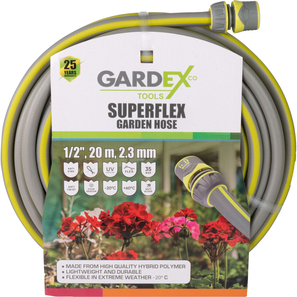 Маркуч градински SUPERFLEX 1/2", 20m, 2.3mm GARDEX – Gardex – снимка 1
