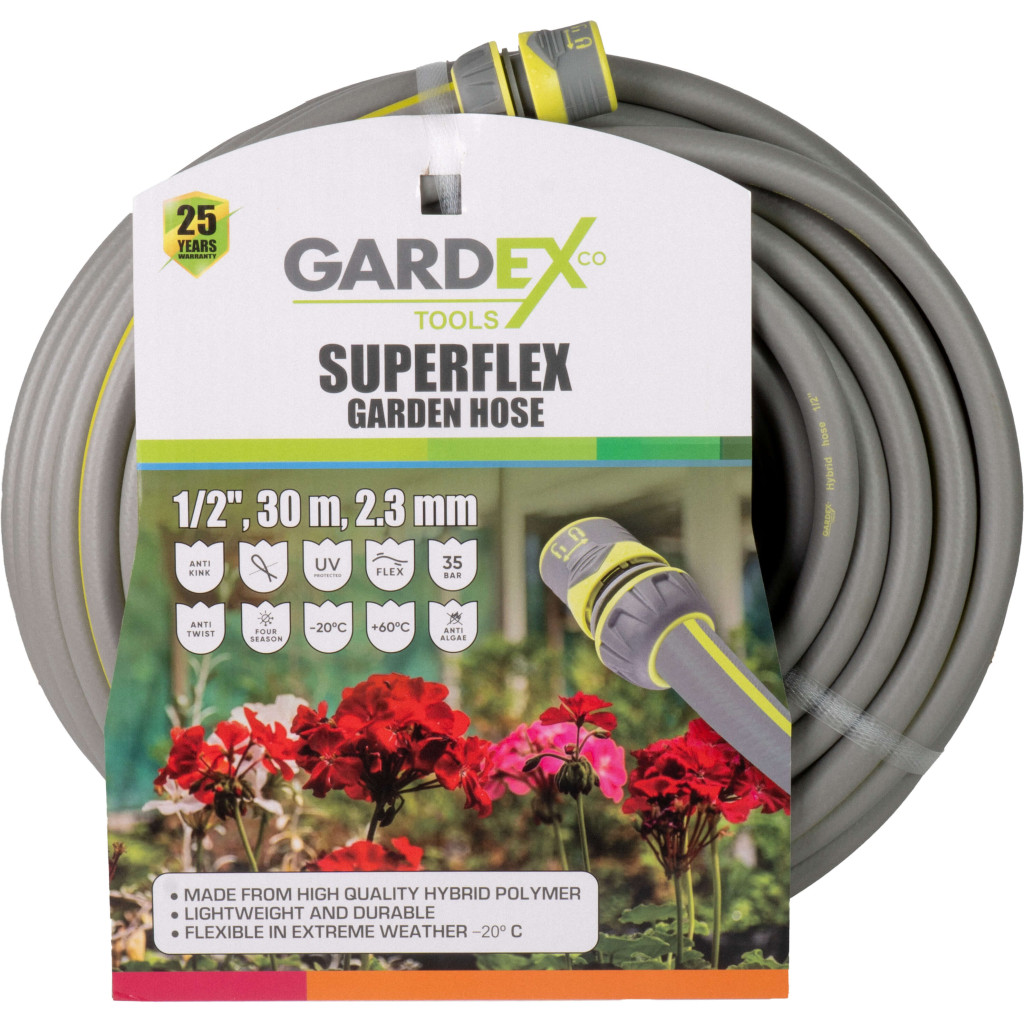 Маркуч градински SUPERFLEX 1/2", 30m, 2.3mm GARDEX – Gardex – снимка 1