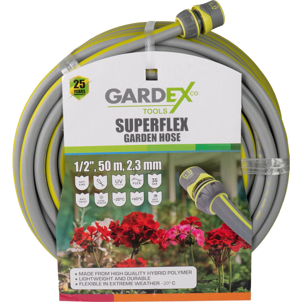 Маркуч градински SUPERFLEX 1/2", 50m, 2.3mm GARDEX – Gardex – снимка 1