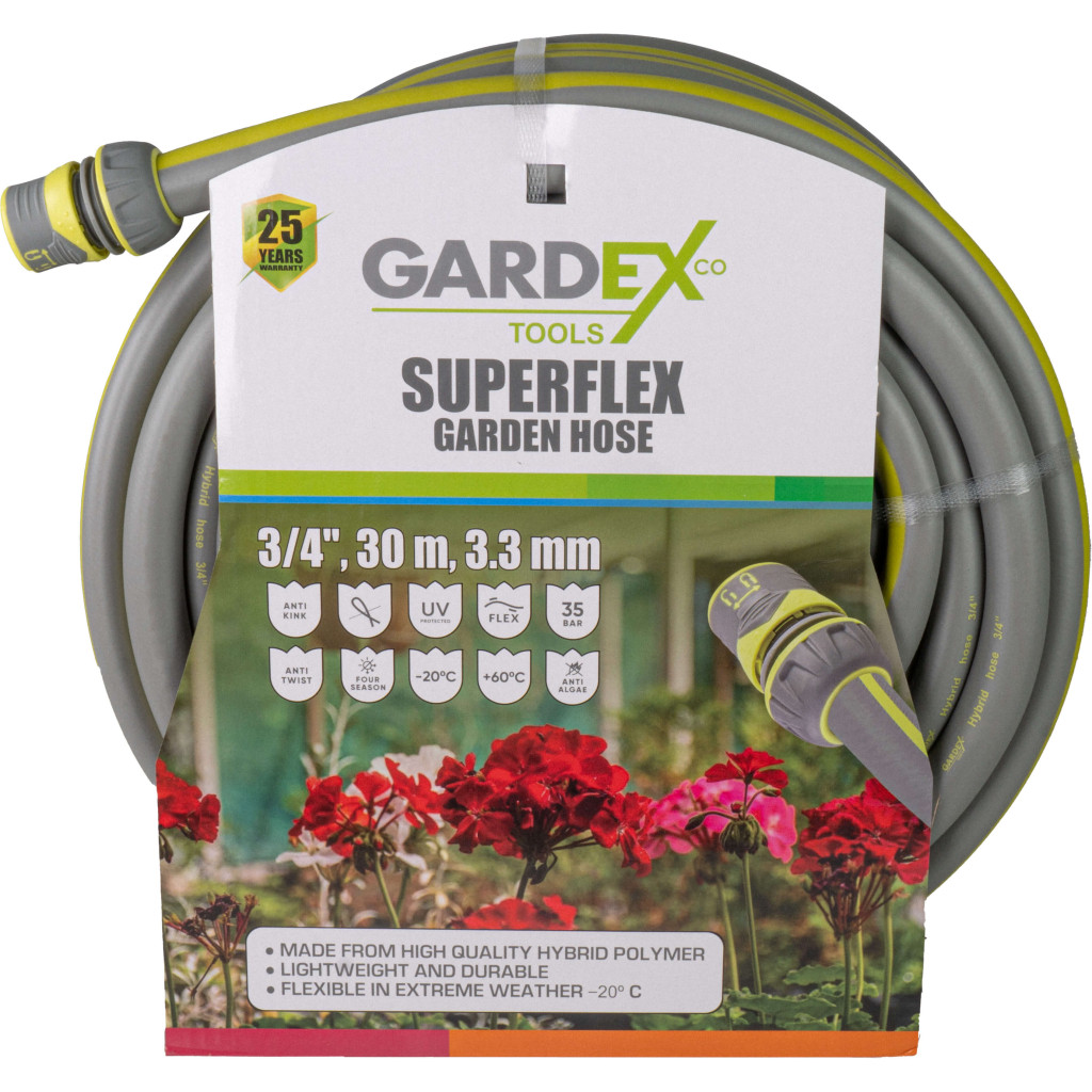 Маркуч градински SUPERFLEX 3/4", 30m, 3.3mm GARDEX – Gardex – снимка 1