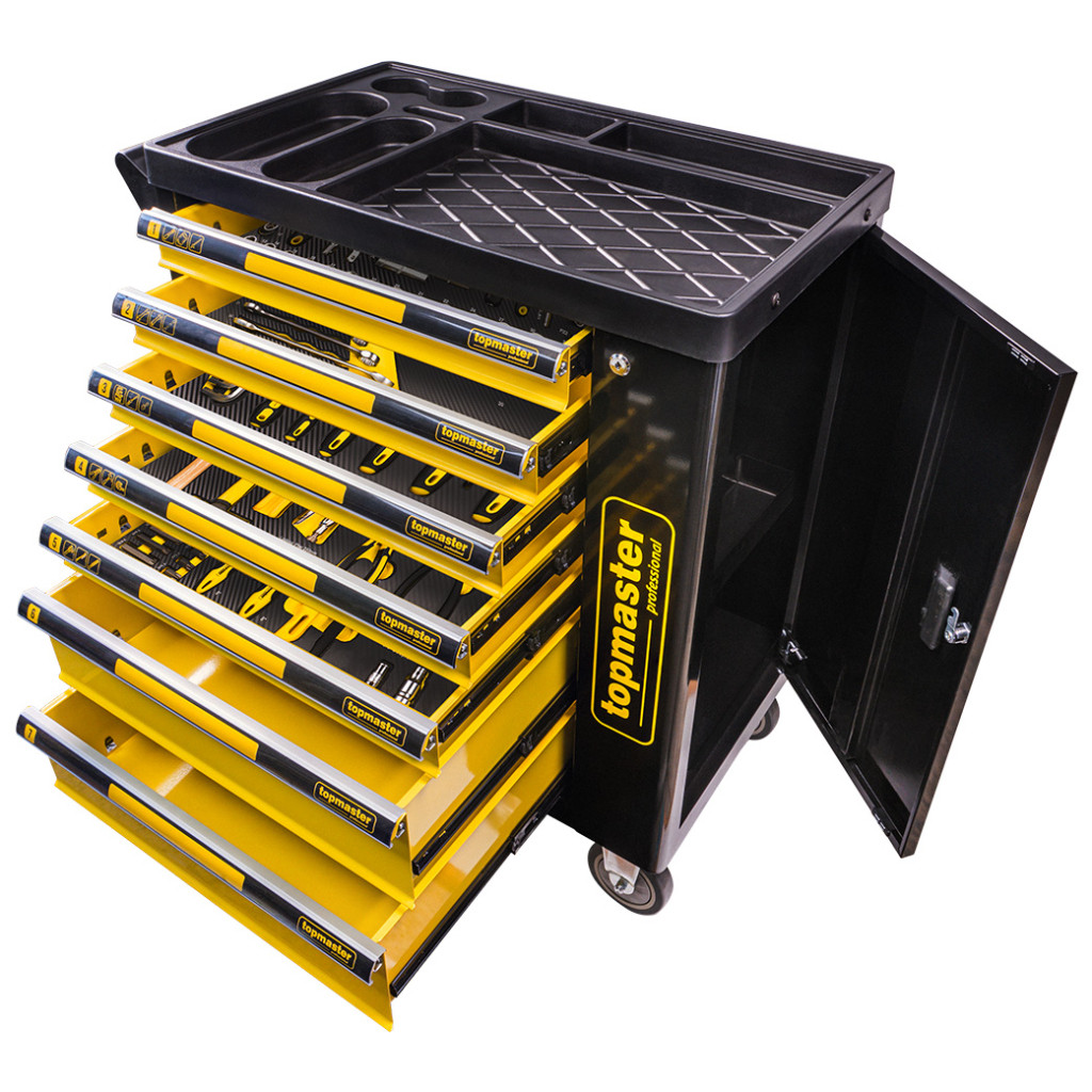 Количка за инструменти комплект 7 чекмеджета -219 части Topmaster Professional – Top Master Pro – снимка 1