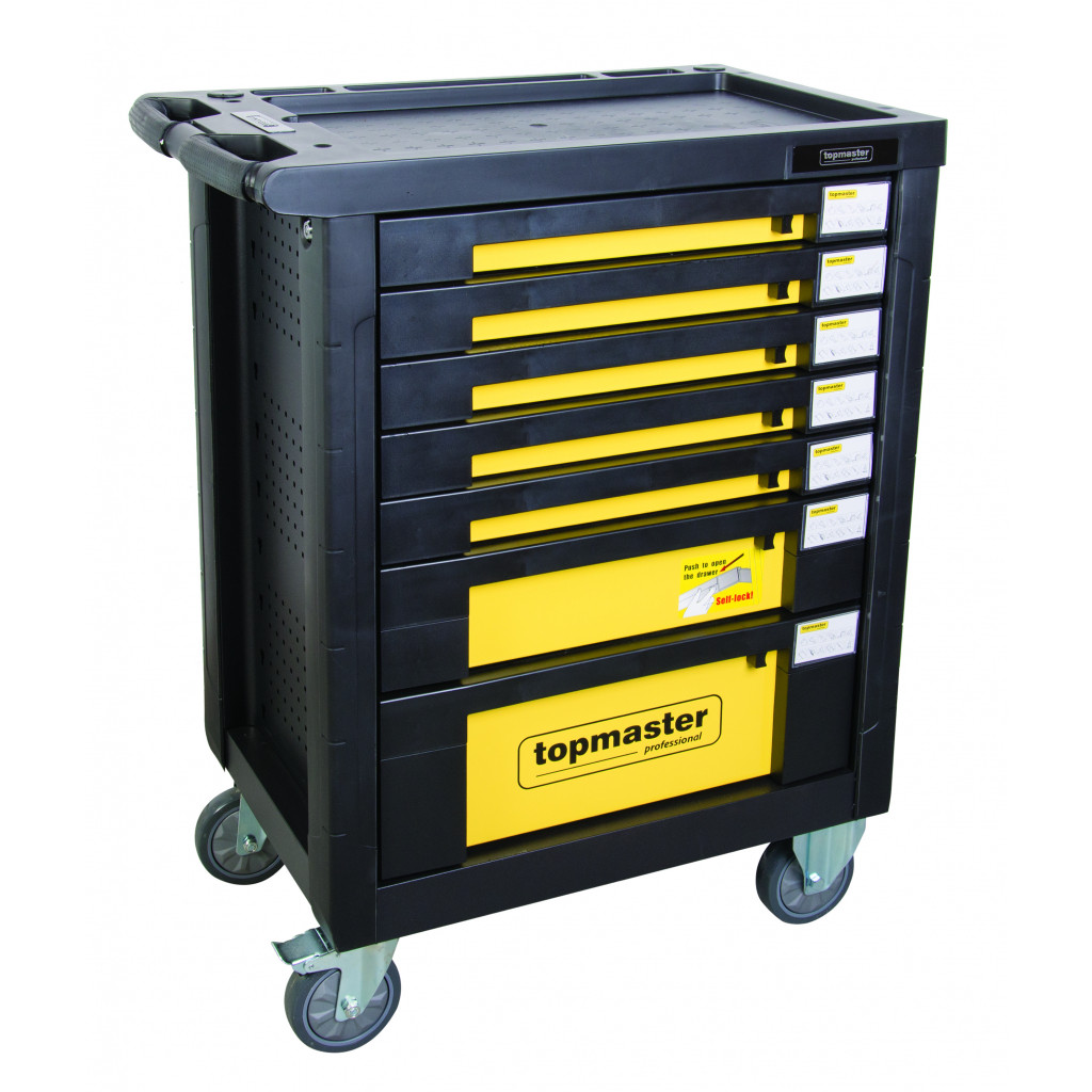 Количка за инструменти 7 чекмеджета 220 части Topmaster Professional – Top Master Pro – снимка 1