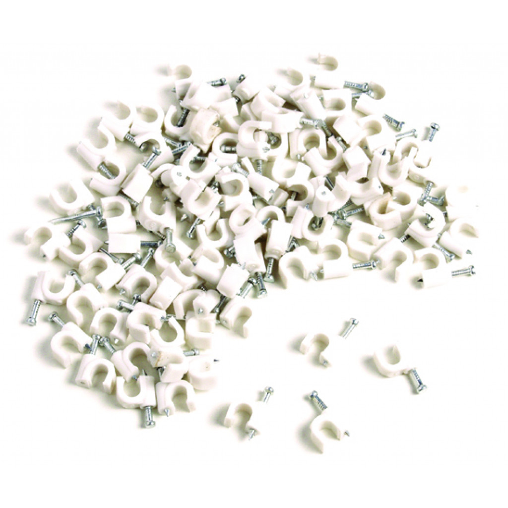 Скоба за телеф. кабел 5mm / плик 100бр TopStrong – Top Strong – снимка 1