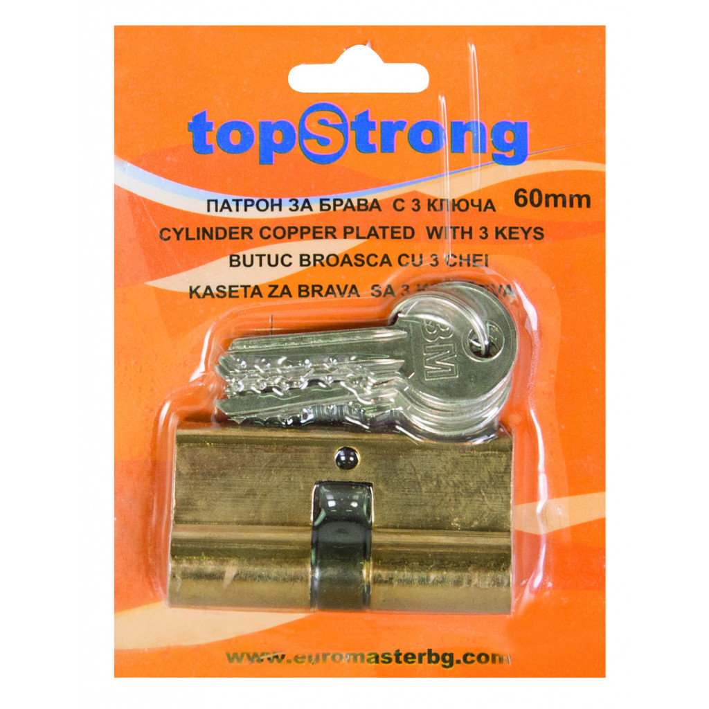 Патрон за брава 60mm с 3 ключа TopStrong – Top Strong – снимка 1