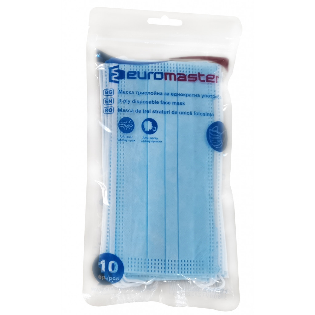 Маска трислойна еднократна к-т 10 бр. EM TopStrong – Top Strong – снимка 1
