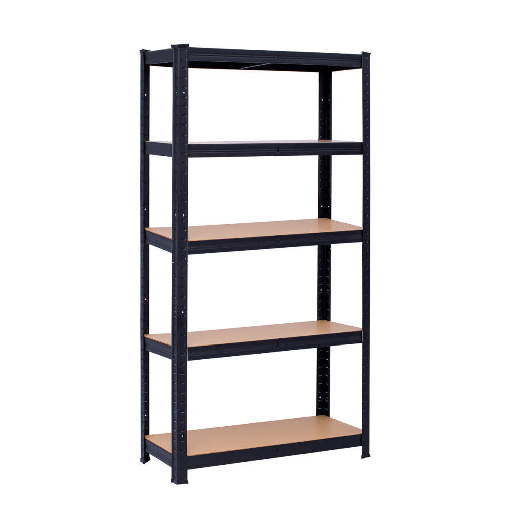 Стелаж метален черен 5 MDF рафта x 175 kg, 1800х900х400 – Top Strong – снимка 1
