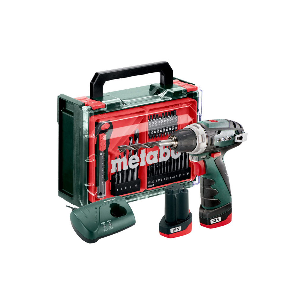 Винтоверт акум. 12V 34Nm METABO POWERMAXX BS 2x2Ah SET – Metabo – снимка 1