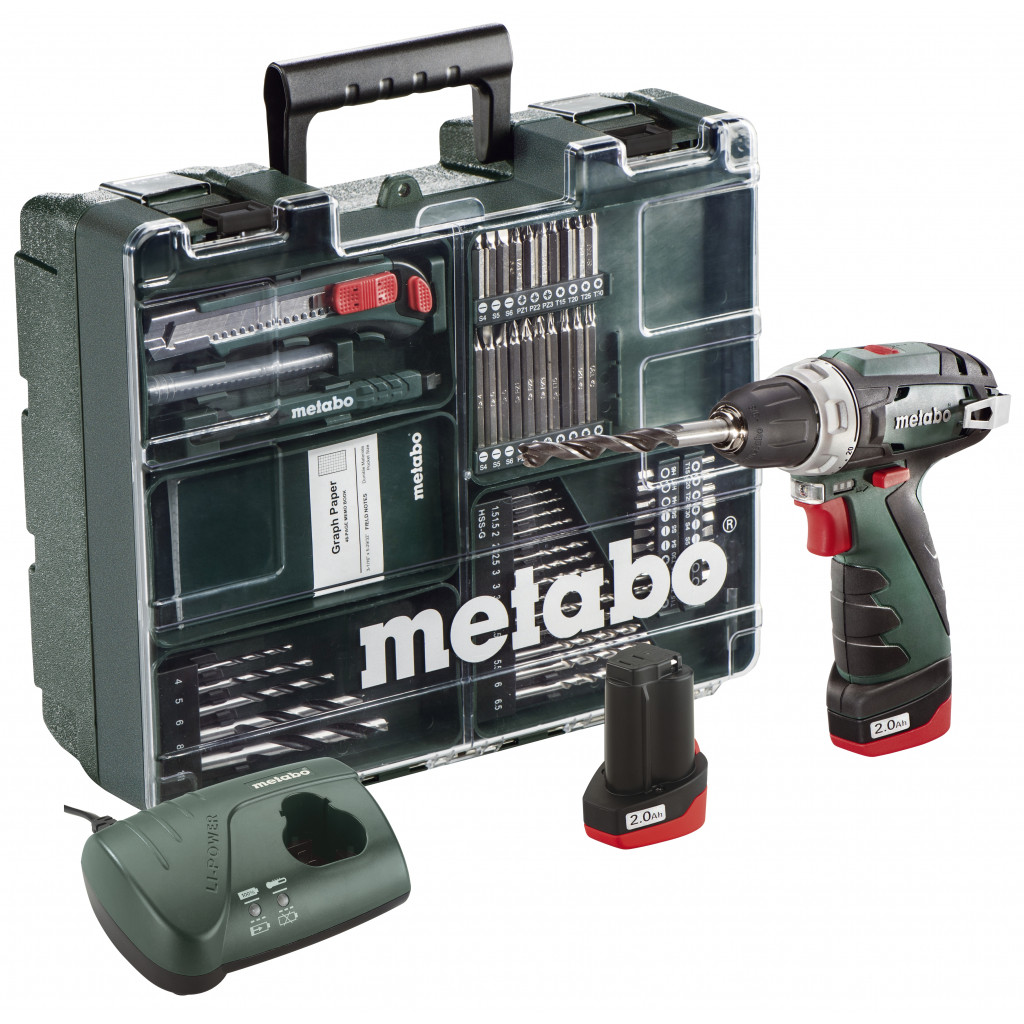 Винтоверт акум. 10.8V 34Nm METABO POWERMAXX BS 2x2Ah SET – Metabo – снимка 1