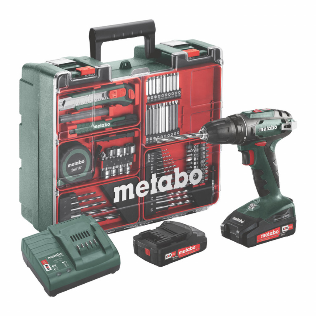 Винтоверт акум. 18V 48Nm METABO BS 18 SET 2x2.0AH – Metabo – снимка 1