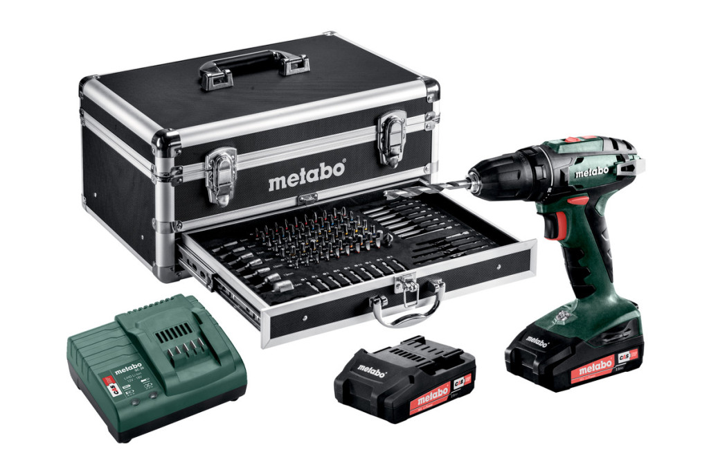 Винтоверт акум. 18V 48Nm METABO BS 18 SET ALU 2x2.0AH – Metabo – снимка 1