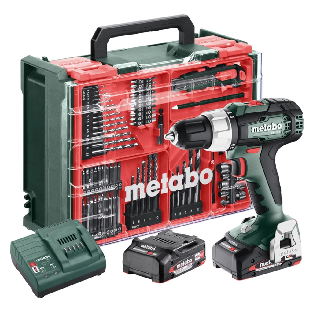 Бормашина акум. ударна 18V 60Nm METABO SB 18 2X2.0Ah – Metabo – снимка 1
