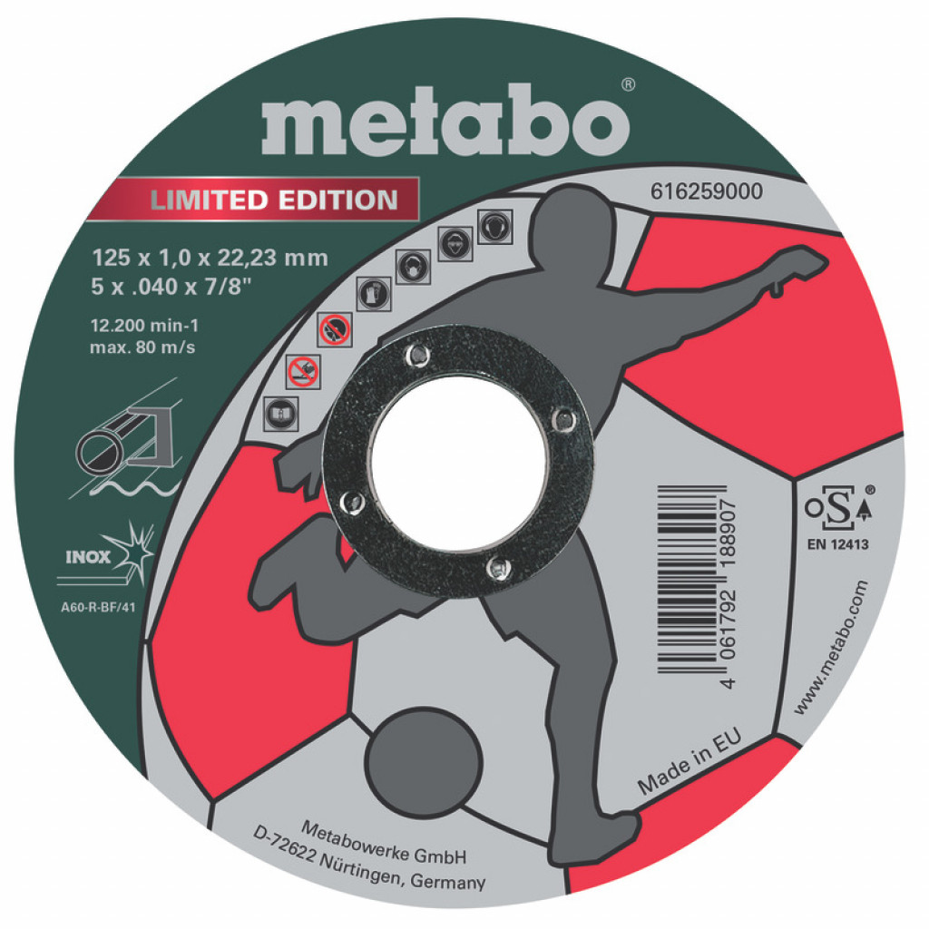 Диск за метал 125х1.0х22.2mm A60T Inox. – Metabo – снимка 1