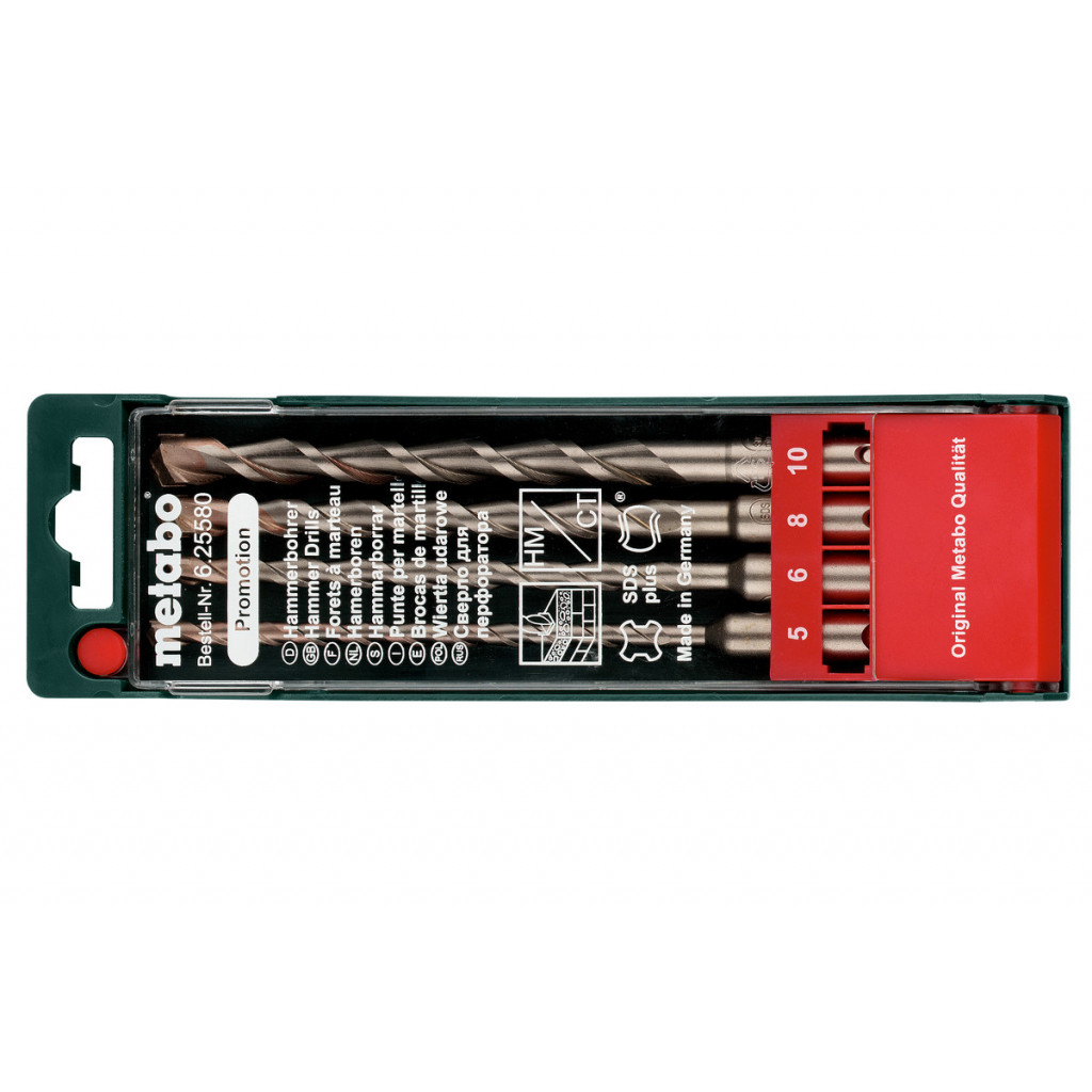 Свредла SDS+ к-кт 4 части – Metabo – снимка 1