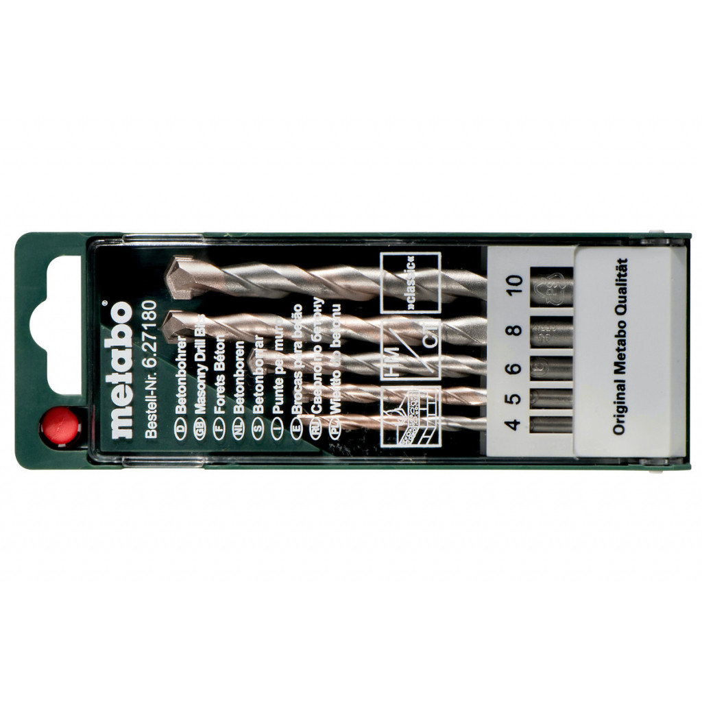 Свредла за бетон к-кт 5 части – Metabo – снимка 1