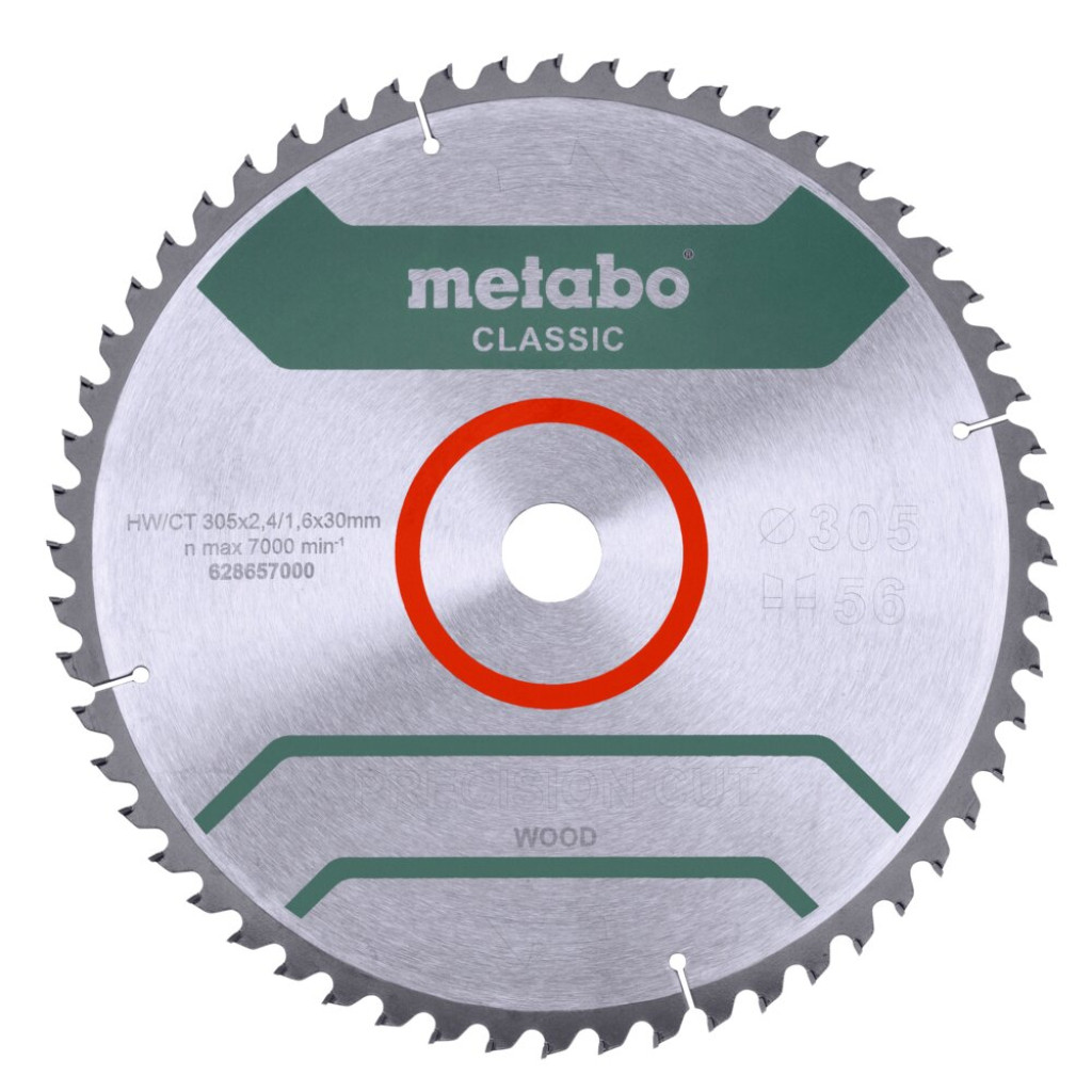 Диск за циркуляр PrecisionCut Classic 305x30 56 WZ 5°beg/ B – Metabo – снимка 1