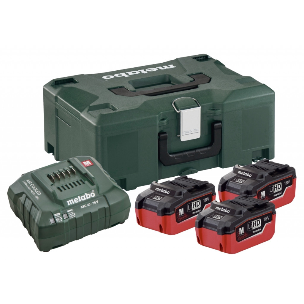 Акумулатори к-т 18V ASC 30-36 + 3x5.5 Ah LiHD + Metaloc II – Metabo – снимка 1