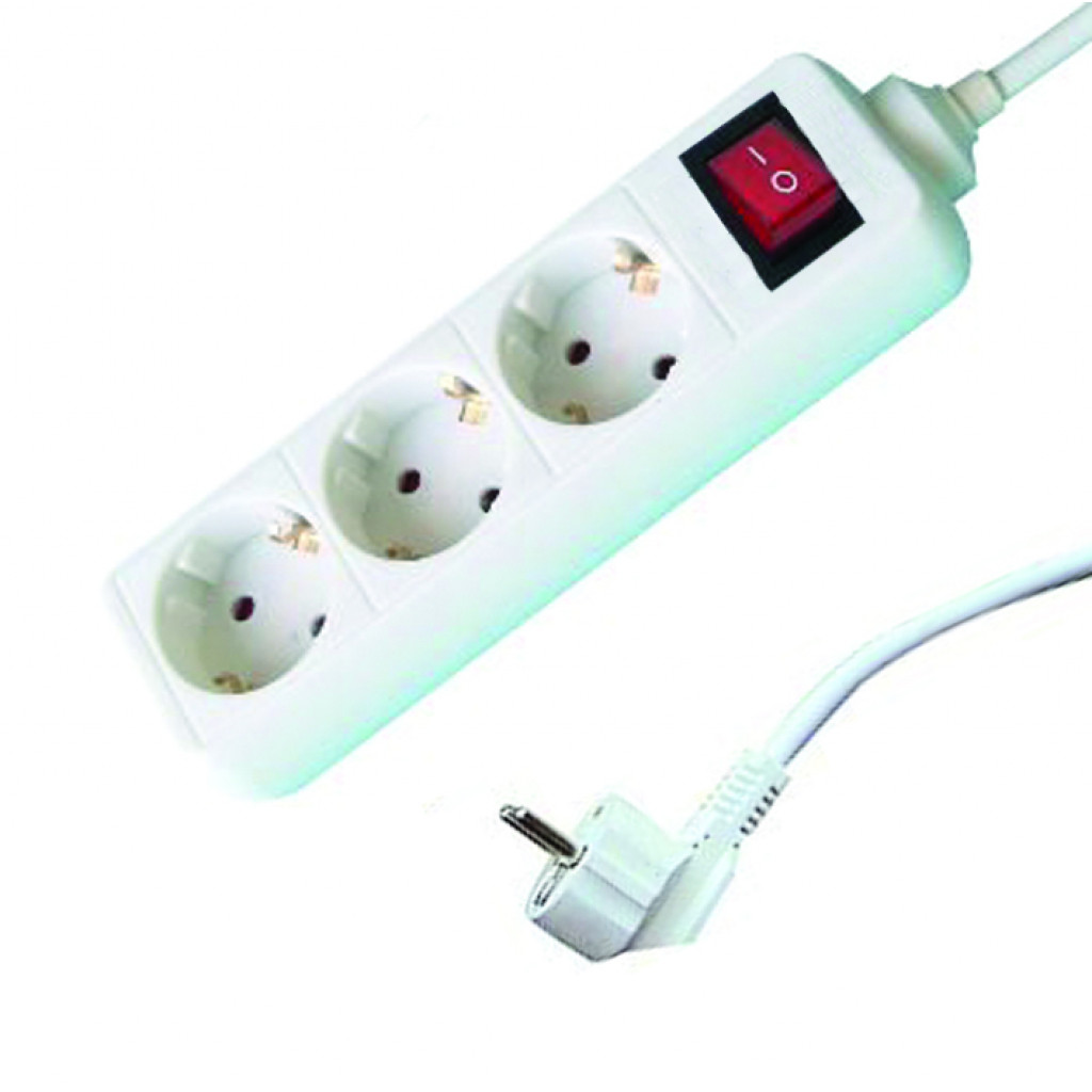 Разклонител 3 гнезда с кабел 5.0m х1.5mm2 с ключMK – Makalon – снимка 1