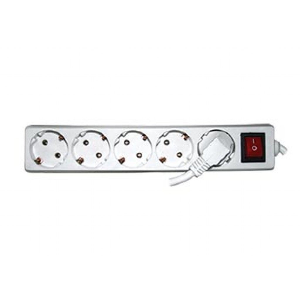 Разклонител 5 гнезда с кабел 3.0m х1.5mm2 с ключMK – Makalon – снимка 1