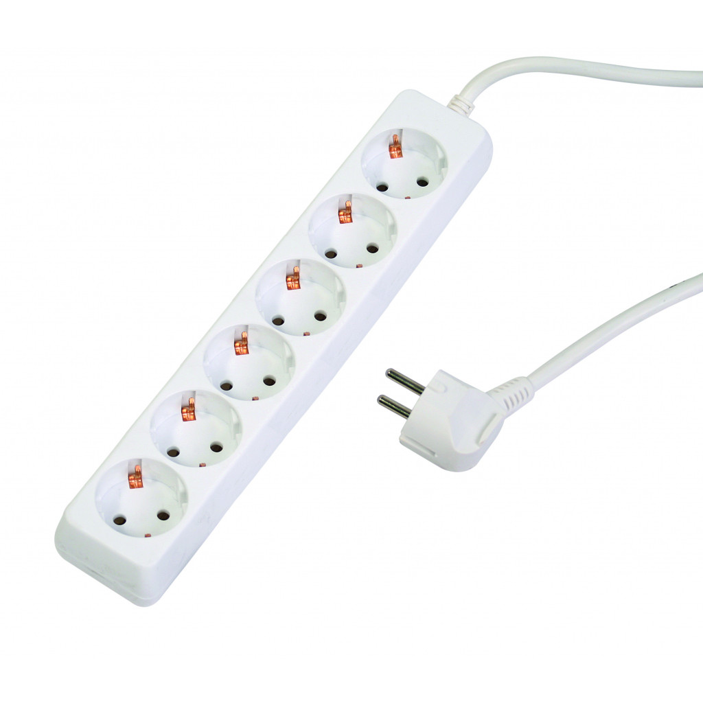 Разклонител 6 гнезда с кабел 1.5m х1.5mm2 MK – Makalon – снимка 1