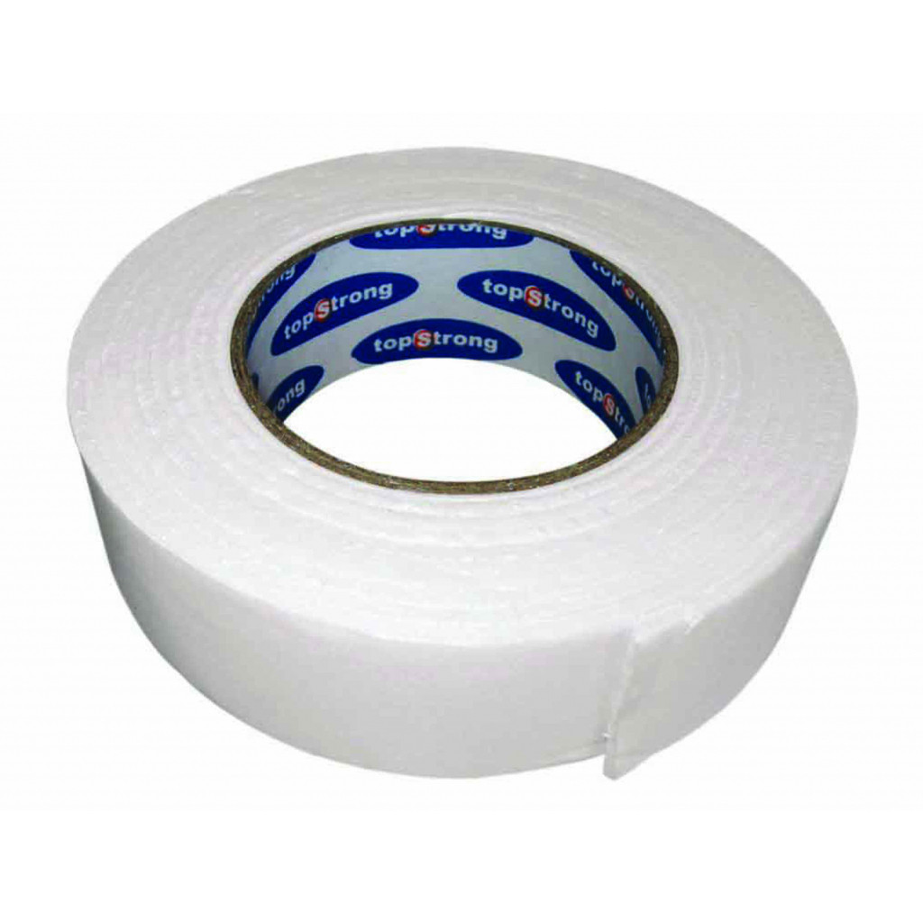 Тиксо двойнозалепващо бяло 18mm х 4m TopStrong – Top Strong – снимка 1