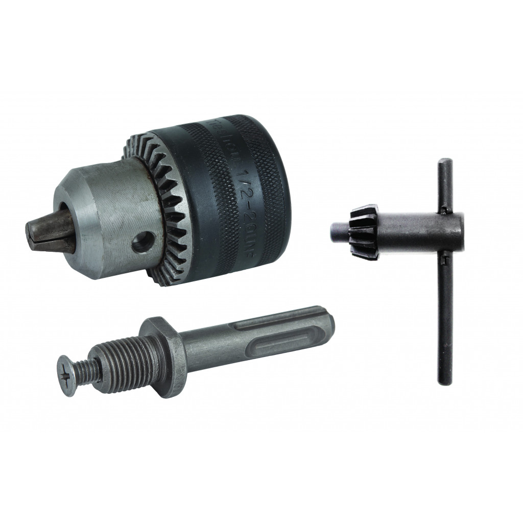 Патронник за борм. 1/2" 13mm с ключ + адапт. SDS-plus – Raider Power Tools – снимка 1