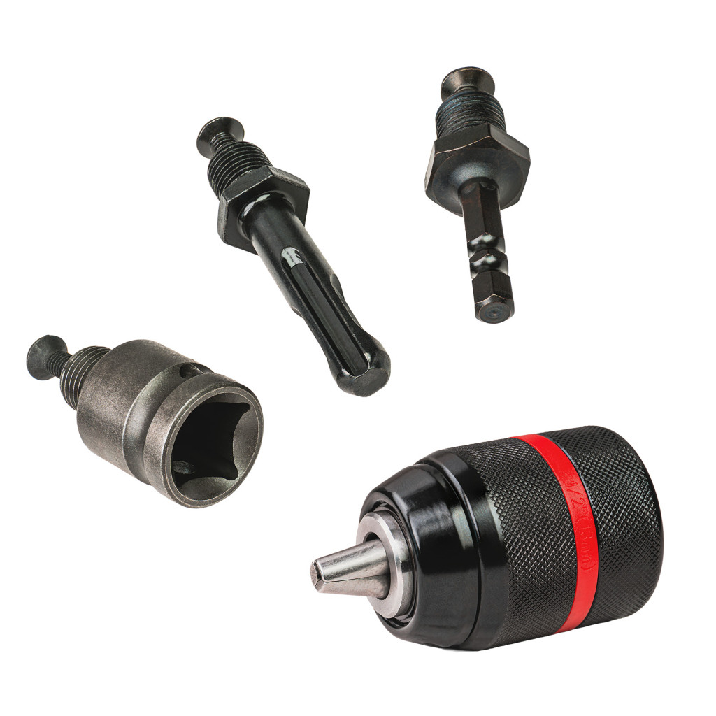 Патронник за борм. 1/2"13mm мет. SDS+ HEX1/4"M квадрат1/2"F – Raider Power Tools – снимка 1