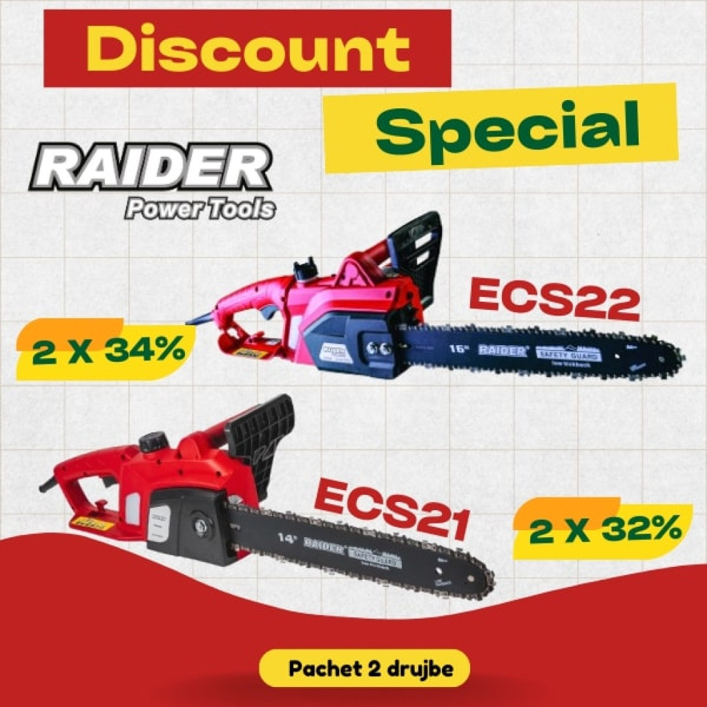 Pachet promo - 2 buc.RD-ECS21 & 2 buc.RD-ECS22 – Raider Power Tools – снимка 1