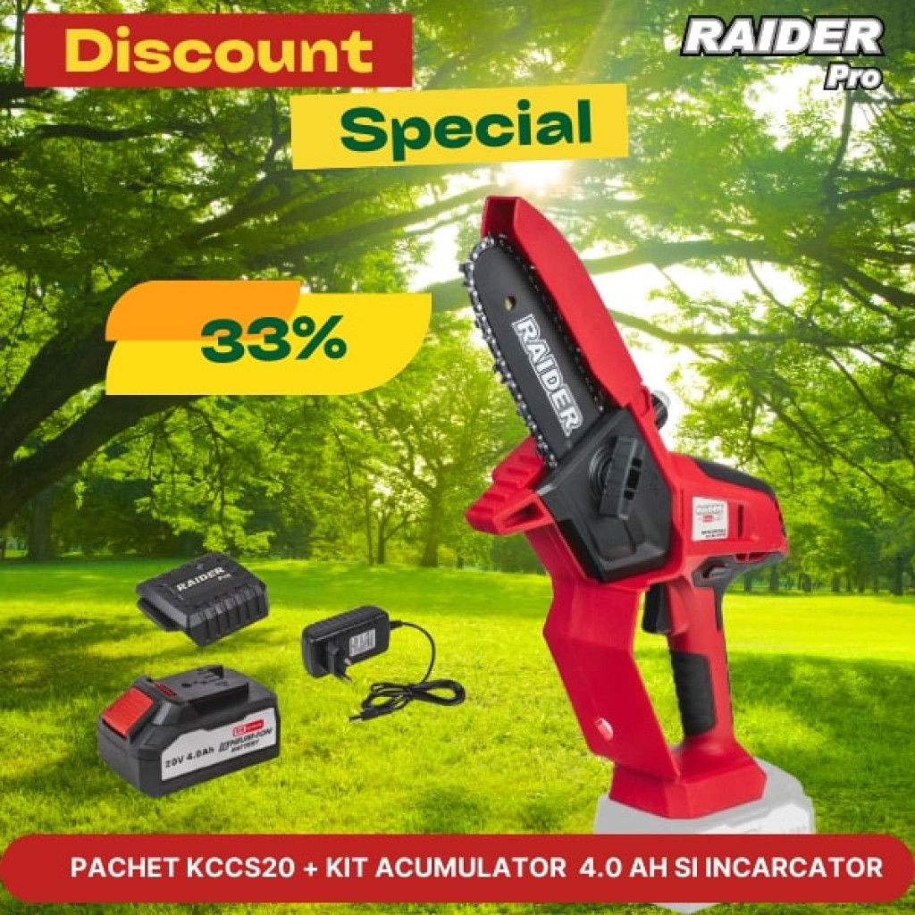 Pachet promo - RDP-KCCS20 & Set incarcator si baterie 4Ah – Raider Pro – снимка 1