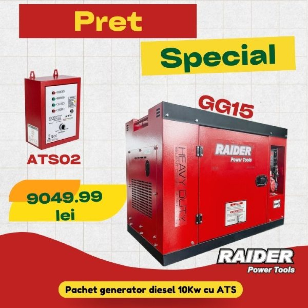 Pachet promo - RD-GG15 & RD-ATS02 – Raider Power Tools – снимка 1