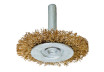 Wire wheel brush brassed &oslash;50mm (2") with shank thumbnail