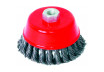 Twist knot wire cup brush &oslash; 75mm for angle grinder thumbnail