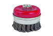 Twist knot wire cup brush &oslash; 75mm heavy duty angleg. thumbnail