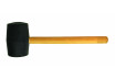 Rubber mallet round wooden handle black 340g BS thumbnail