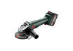 Ъглошлайф акум. 125mm METABO W 18 7-125 2x4.0 Ah thumbnail